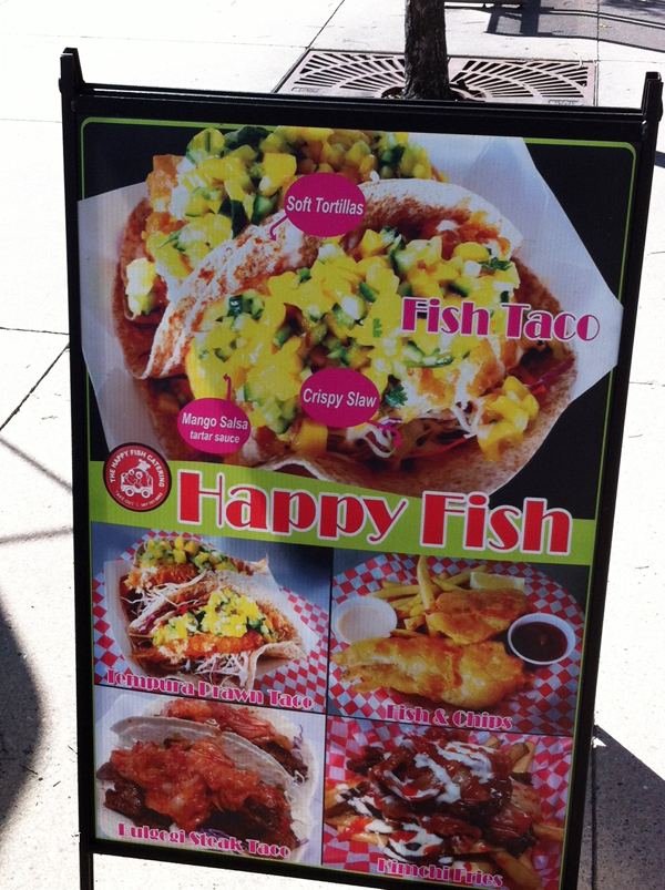 Happy Fish food truck menu